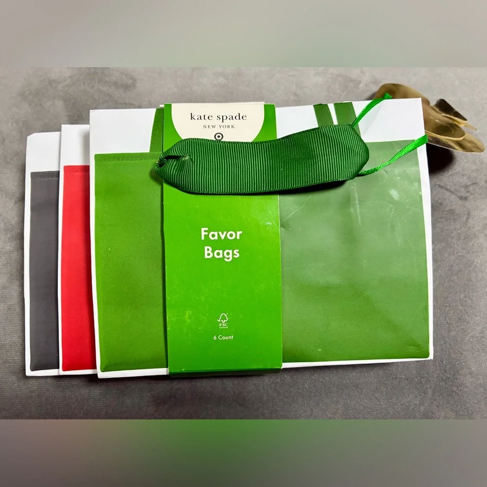 NEW Kate Spade gift favor bags LOT 6 mini PARTY back to school college Sorority